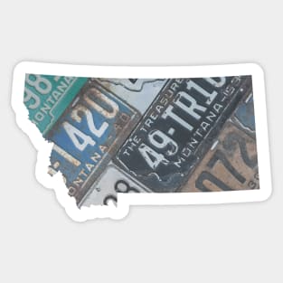 Vintage Montana License Plates Sticker